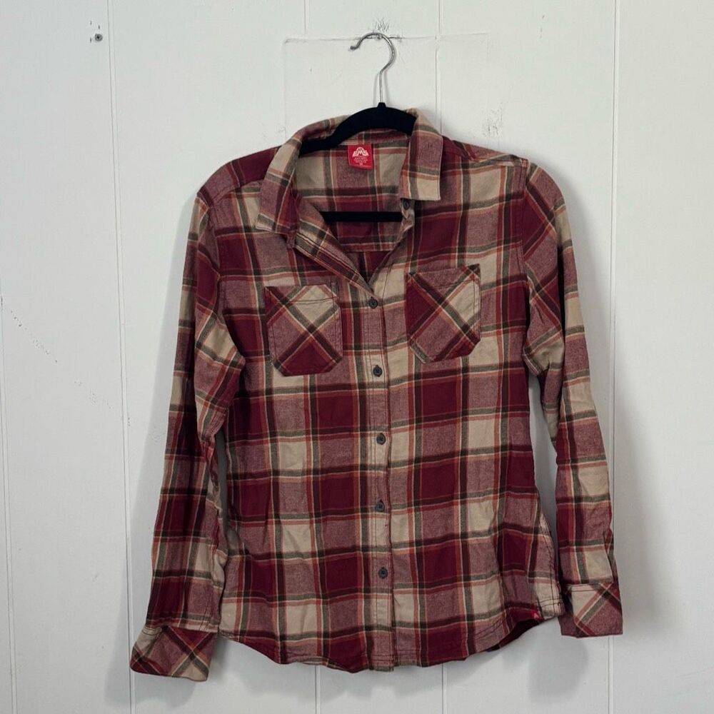 Eastern Mountain Sports Red Flannel‎ Button Down Mens Medium